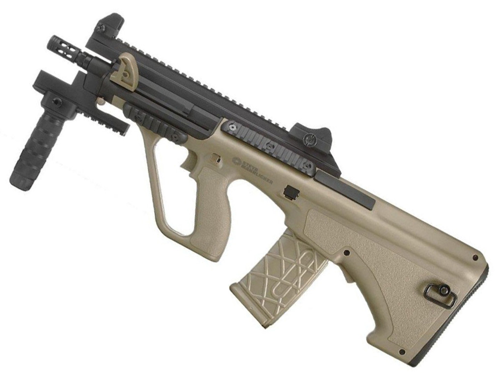 Buy Steyr AUG A3 XS Commando Tan Airsoft Rifle ReplicaAirguns.ca