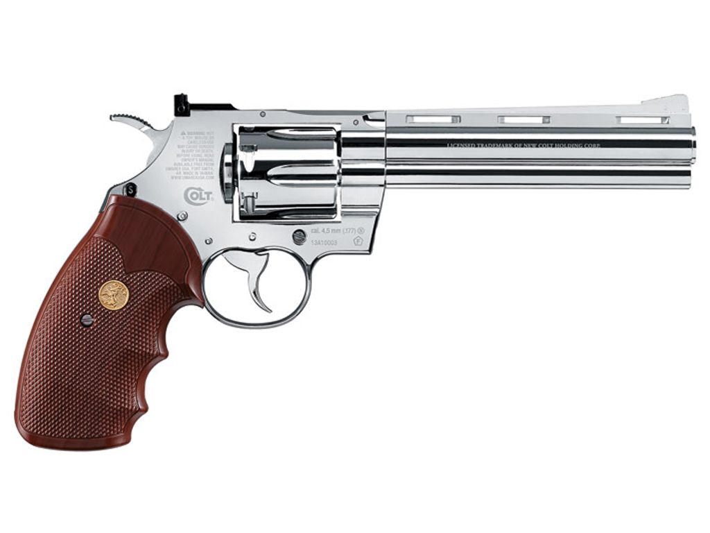 Colt Python 357 CO2 Steel BB Revolver - Chrome | Replicaairguns.ca