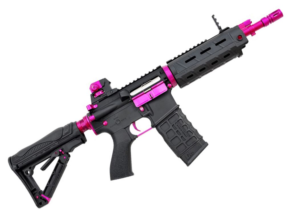 G&G GR4 G26 Airsoft Blowback AEG Rifle Black/Pink Replicaairguns.ca