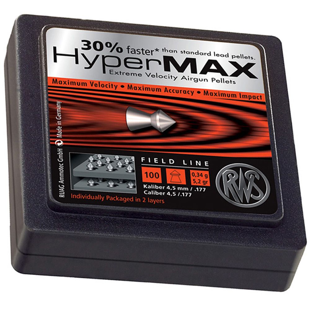Buy Cheap RWS 2315052 HyperMax Pellets .177 caliber Airgun Ammunition